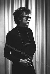 Bob Dylan against Drapes 1964