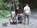 Bob Dylan on his Triumph Motorcycle