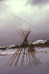 Tipi frame and shadow